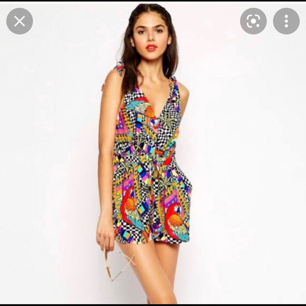 Mara Hoffman Loros Voile Parrot Hummingbird Romper